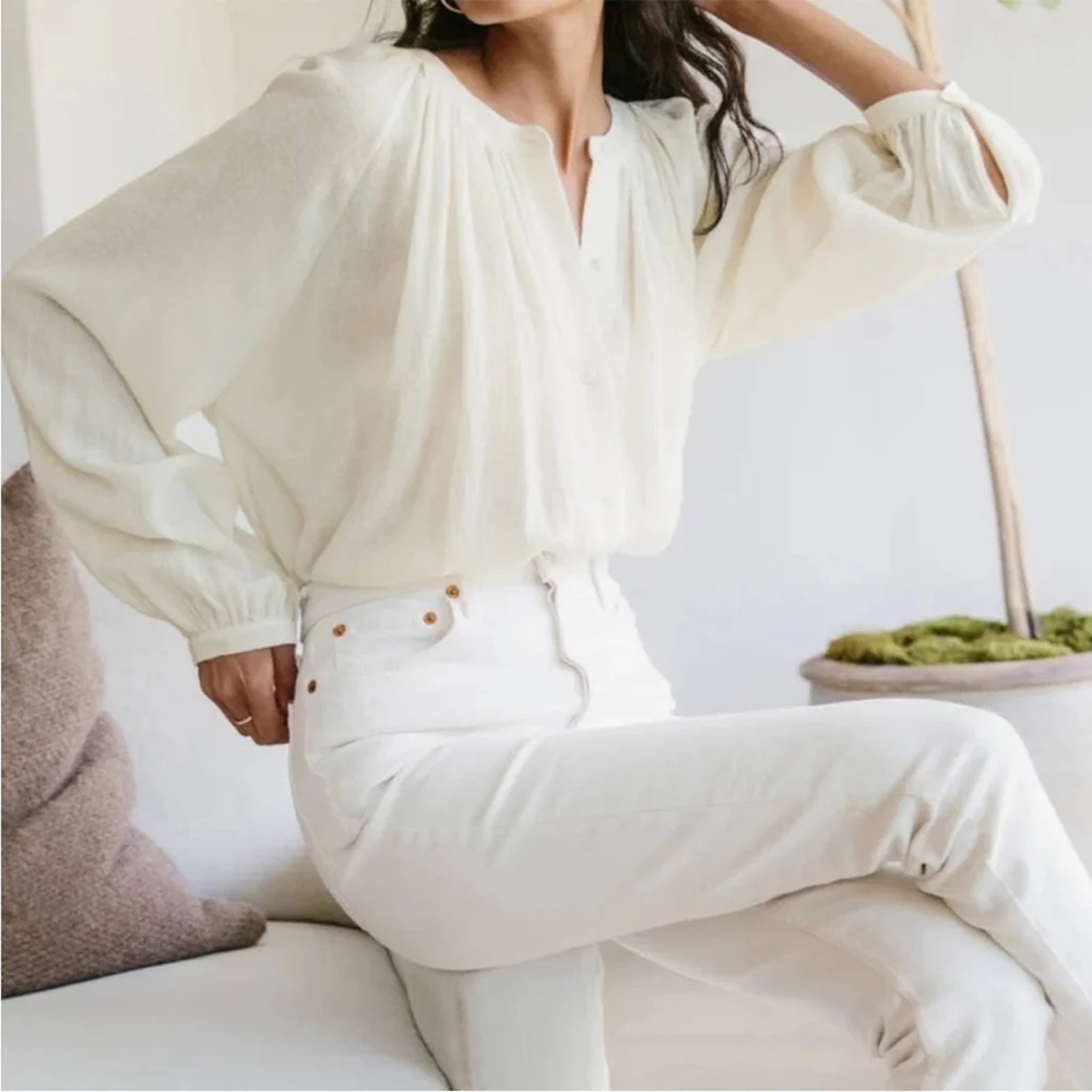 Jenni Kayne Willow Blouse in Ivory